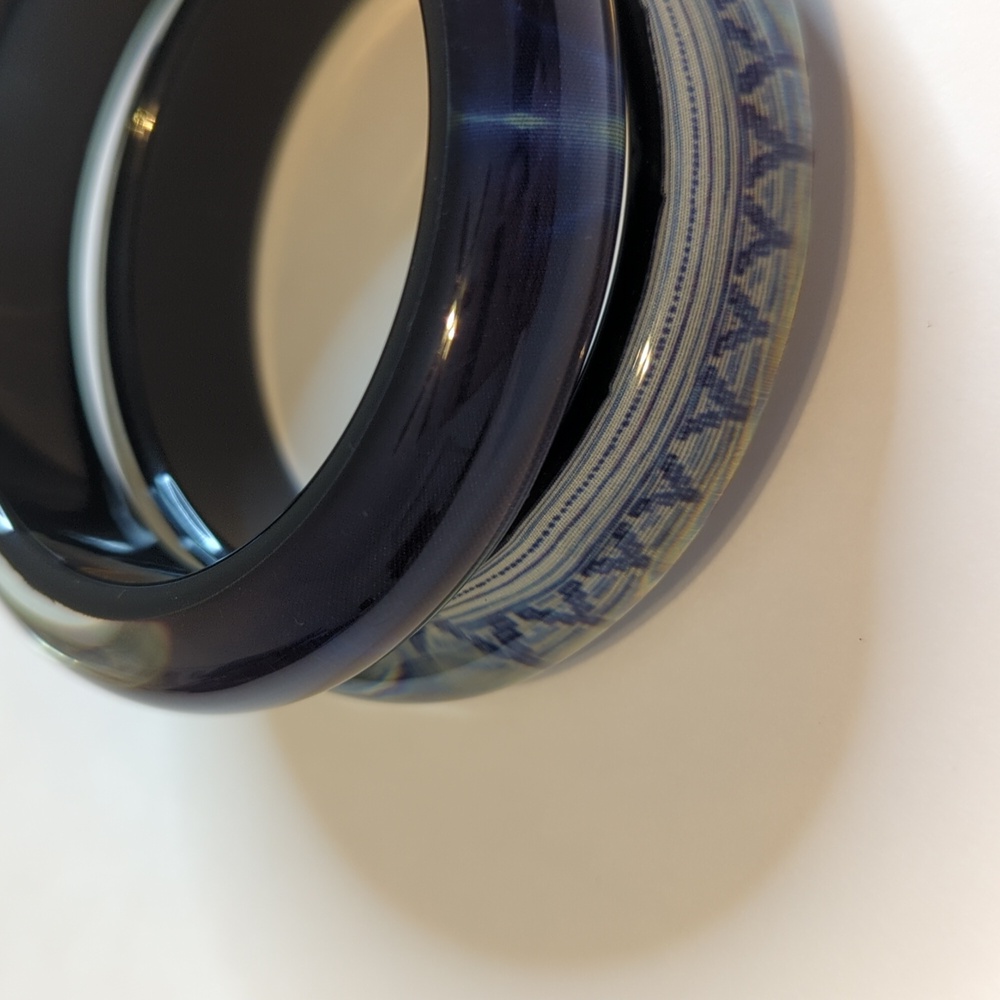 Two Blue Bangle Bracelets - image 3